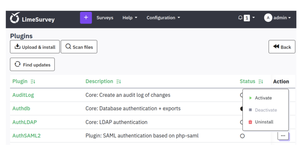 Limesurvey SAML plugin • SSO, SLO and just-in-time provisioning