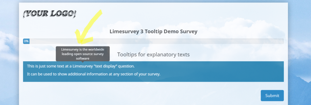 Limesurvey tooltip example